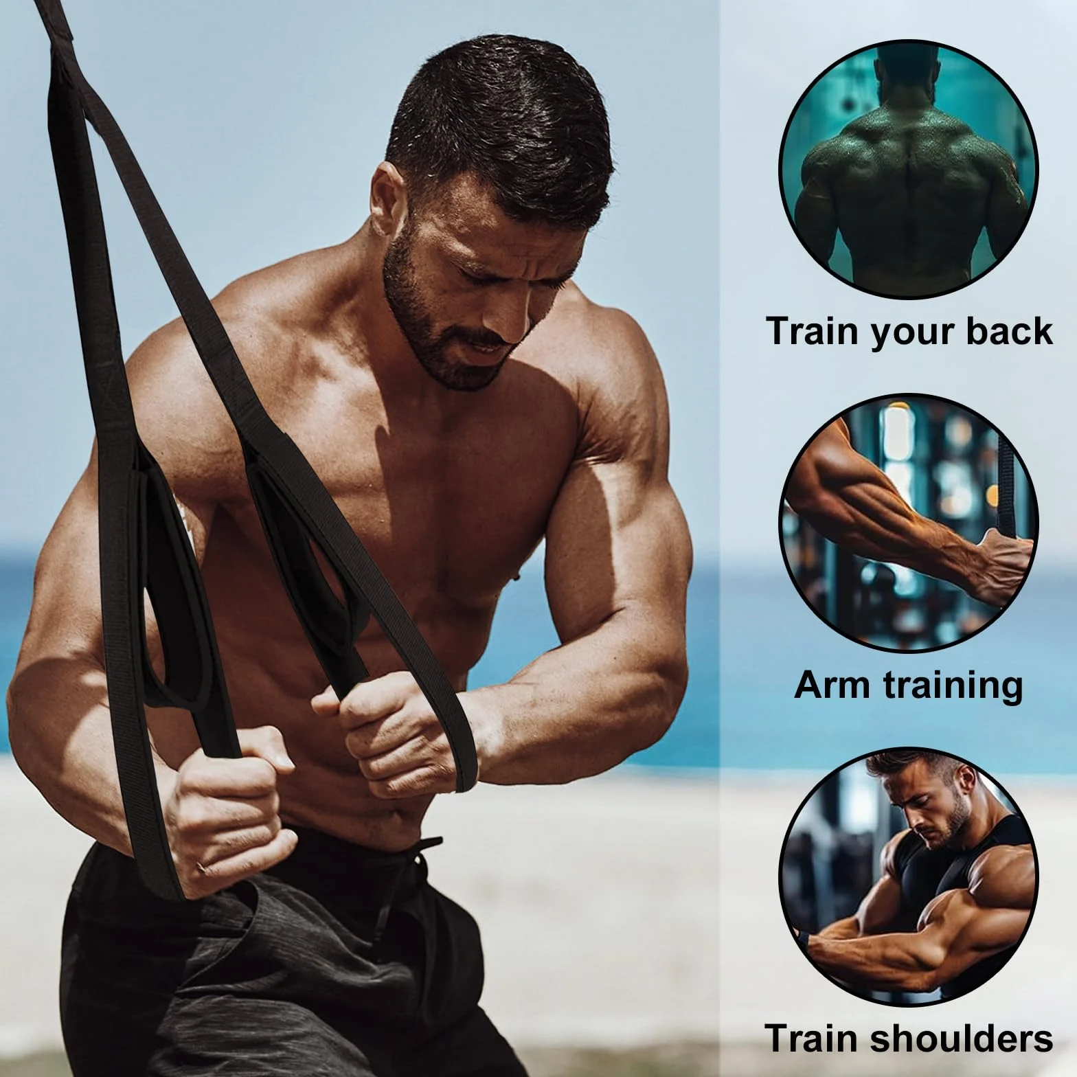 Vulken Palestra,Attrezzi Palestra Casa Cavo di Trazione Cavo per Tricipiti Lungo Due Misure in Una Cavo per Pull-Down dei Tricipiti Per Push-Down, Crunch, Facepull Da Utilizzare a Casa o in Palestra