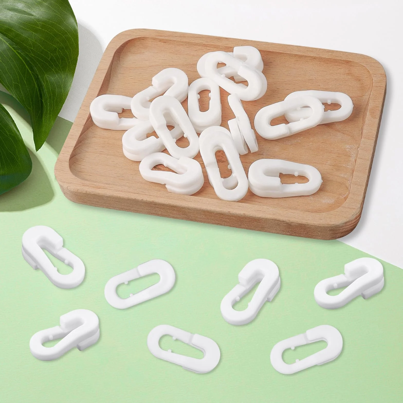 20 Pezzi Bianco Clip Fissaggio Rete Ombreggiante, Clip in Plastica per Tessuto Ombreggiante, Affidabile Clip Speciali con Occhiello, Riciclabile Clip per Reti da Calcio Badminton Tennis Sports