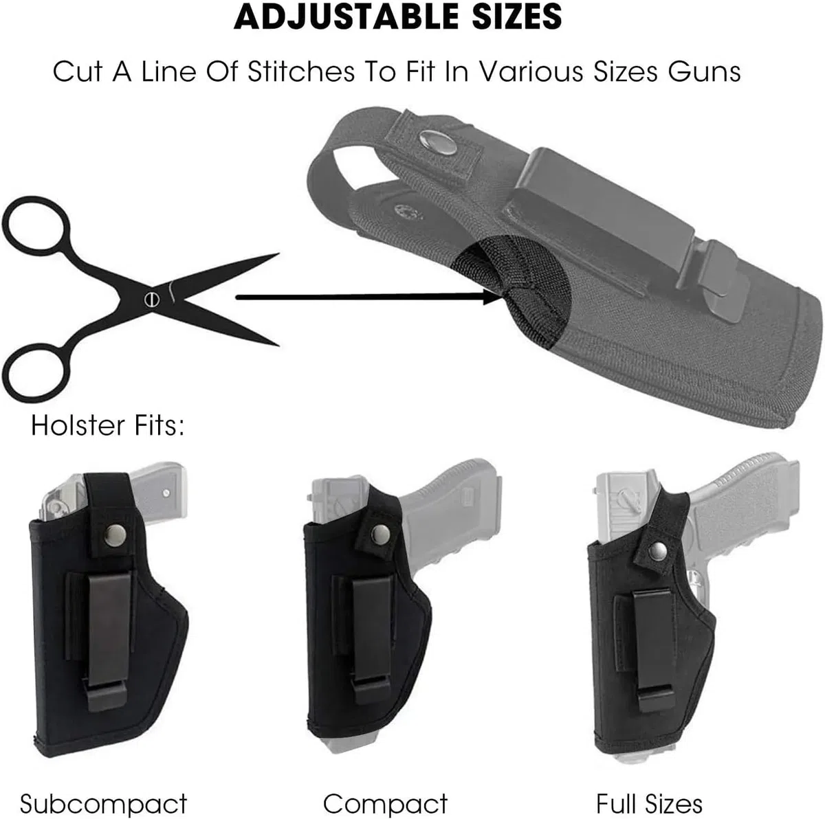 Fondina tattica per pistola Fondina per pistola nascosta Fondina universale per cintura sinistra/destra con porta caricatore per G1ock 17 19 Beretta M9