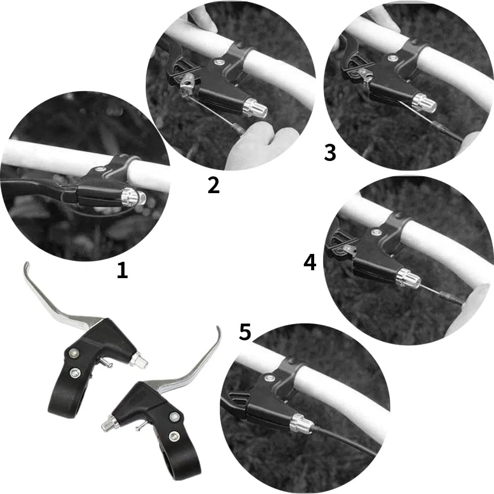 1Paio Leva Del Freno, Leve per Bicicletta in Lega di Alluminio di Diametro 2.2 cm, Universale Maniglia del Freno della Bici per Mountain Bike, Bici da Strada