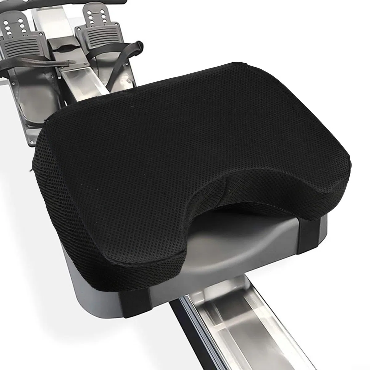 Cuscino per sedile del vogatore con memory foam in poliuretano per Concept 2, cuscinetto antiscivolo traspirante per ridurre la pressione sul coccige e migliorare il comfort dell'allenamento