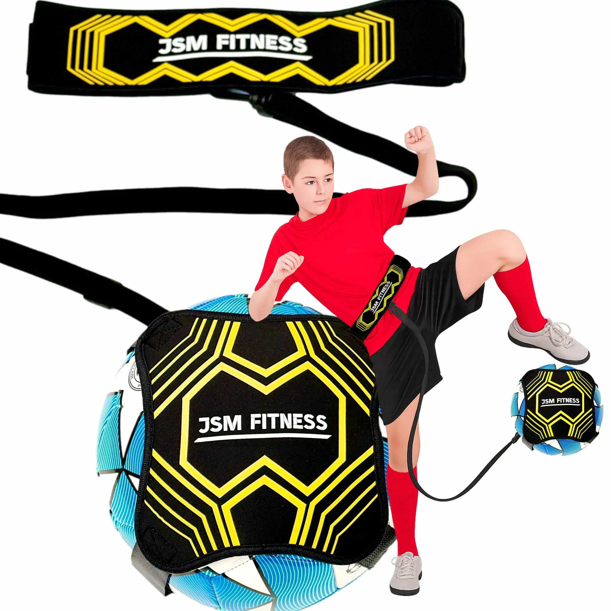 Elastico 360 Gradi Fascia per Trainer Calcio - Kit Allenamento Calcio con Cintura Regolabile