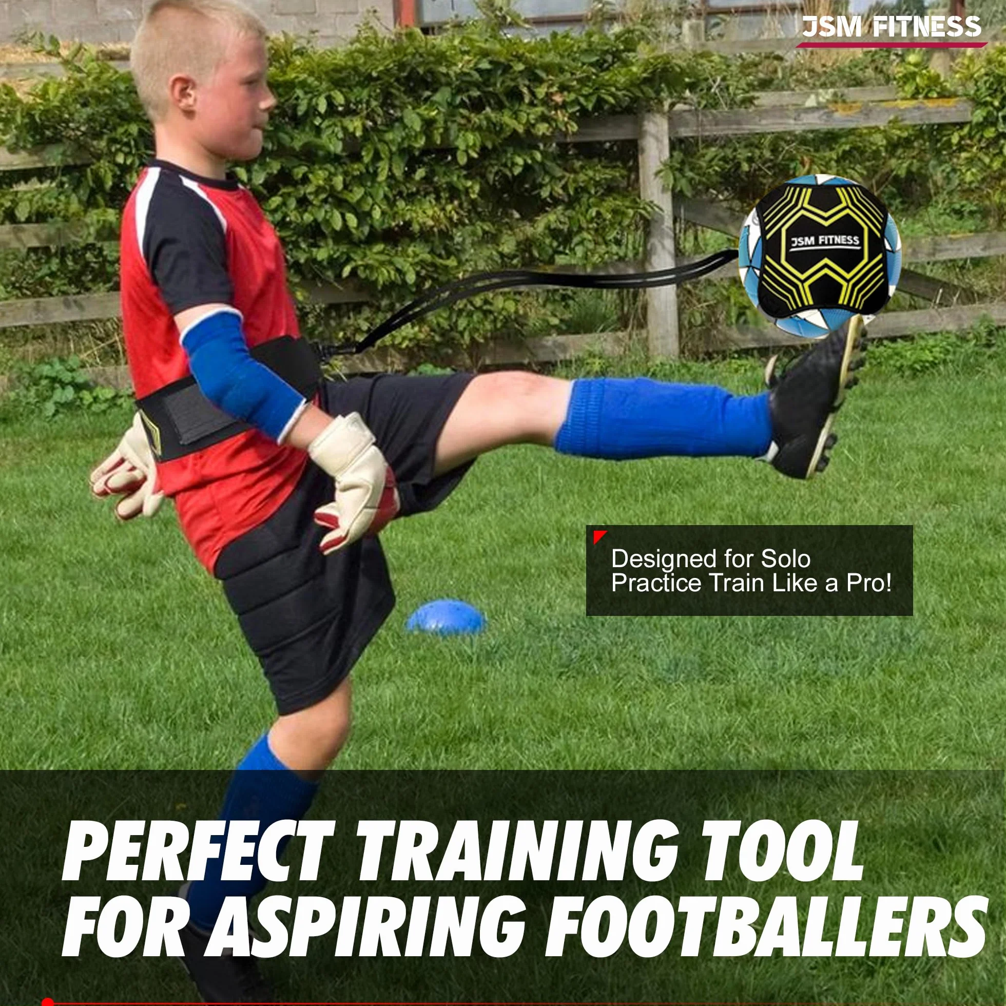 Elastico 360 Gradi Fascia per Trainer Calcio - Kit Allenamento Calcio con Cintura Regolabile