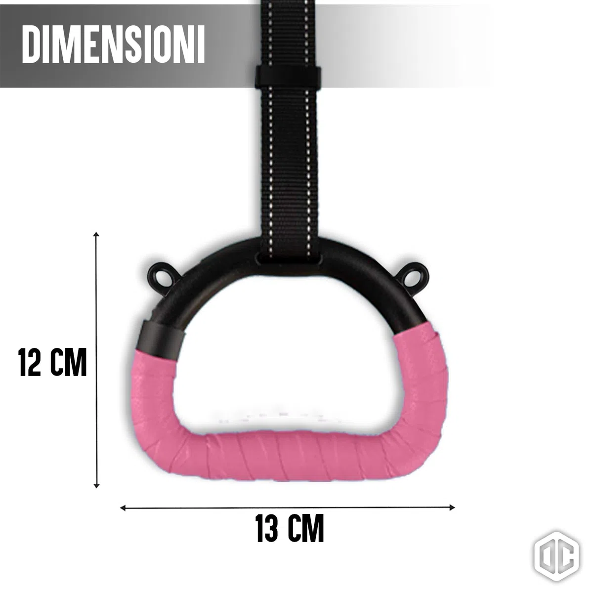 Original Cup Gym Rings Anelli Ginnastica per Bambini Rosa | 2 Anelli Resistenti con Cinghie Regolabili (16–55 cm) | Nastro Antiscivolo | Interno ed Esterno | Aerobik
