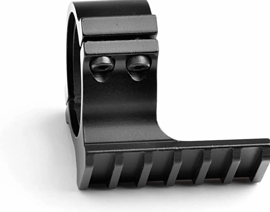 M062 Supporto Universale per Torcia (25.4–30 mm), Magnetico Accessorio in Alluminio con Anello Riduttore per Tubi da 1–1.18 Pollici, Superficie Anodizzata Resistente, Design Modulare per Torce