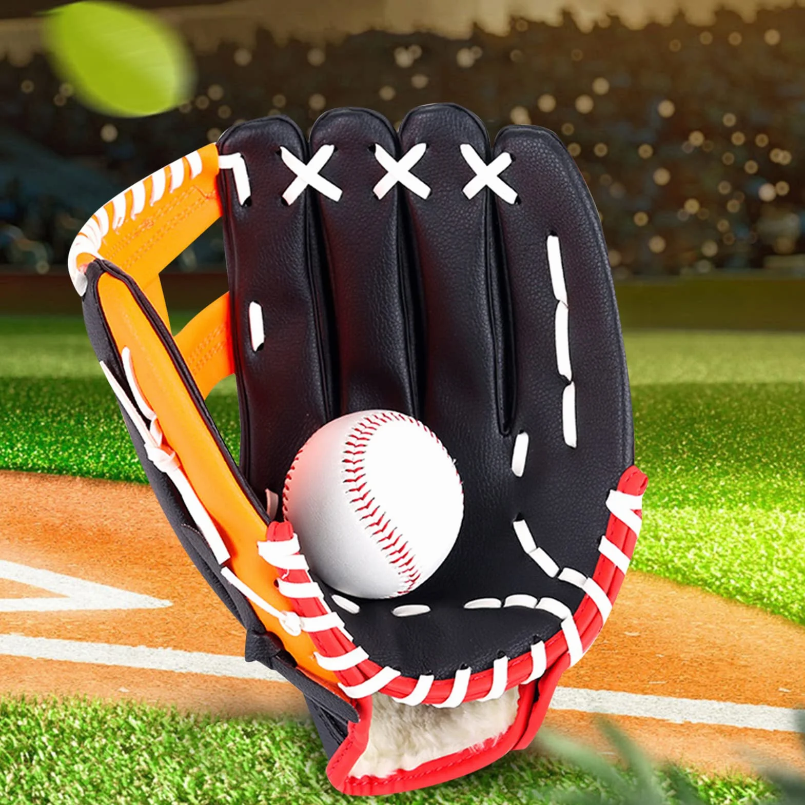 Guanto da Softball per Adulti, Guanto da Baseball Sportivo per Bambini | Guanti Singoli da Baseball Sportivi e Professionali,Getta Un Regalo Sportivo di Compleanno di Natale per Bambini