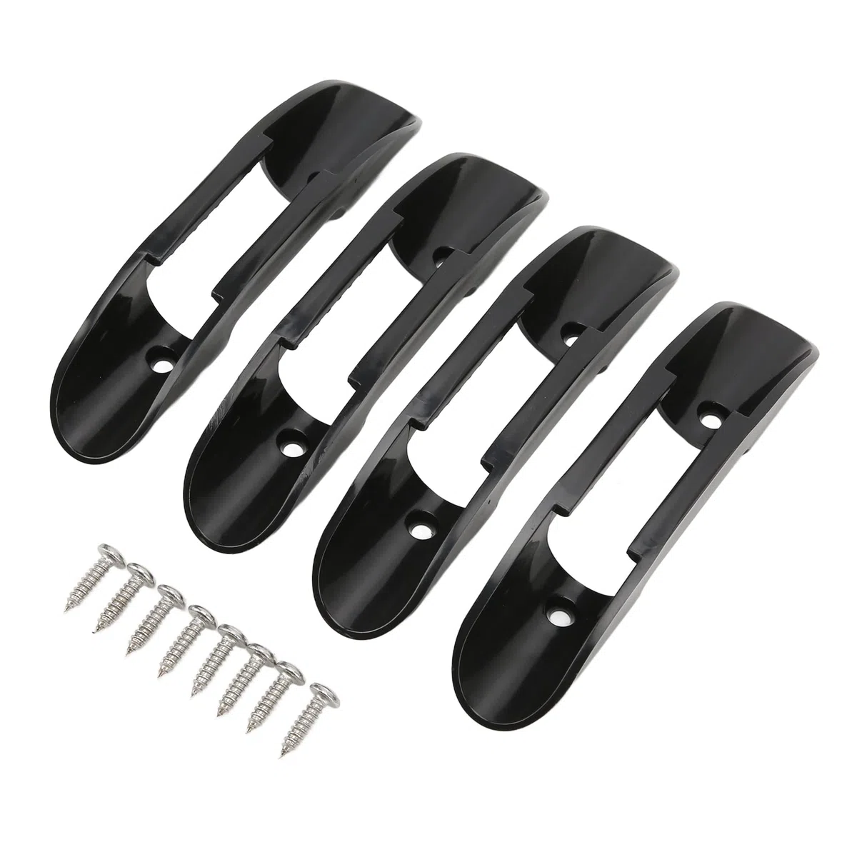 Clip universale in plastica ABS per pagaia da kayak, supporto per pagaie per barche e navi, morsetto per pagaia nero resistente con viti, accessorio sicuro per l’attrezzatura da