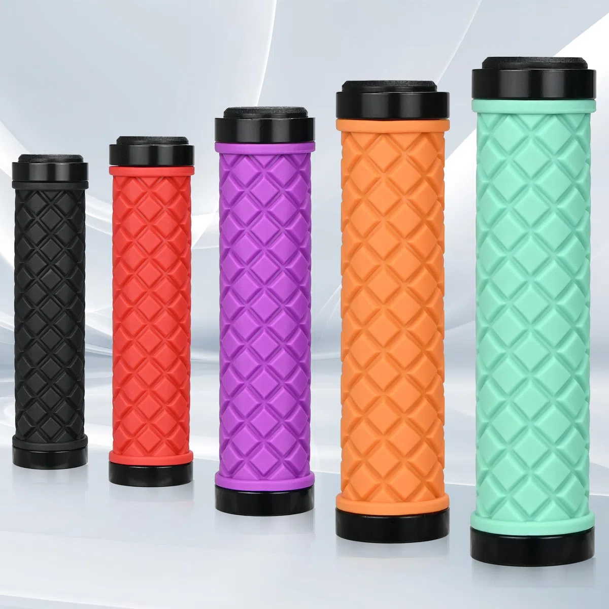 KOOOGEAR Manopole antiscivolo per manubrio bicicletta, ergonomiche, design Lock-On a due lati per bicicletta elettrica da 22 mm, bici da trekking, mountain bike, bici da turismo
