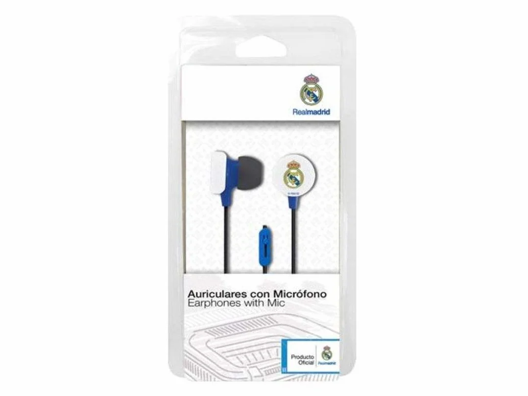 REAL MADRID Auricolare Pulsante Bianco