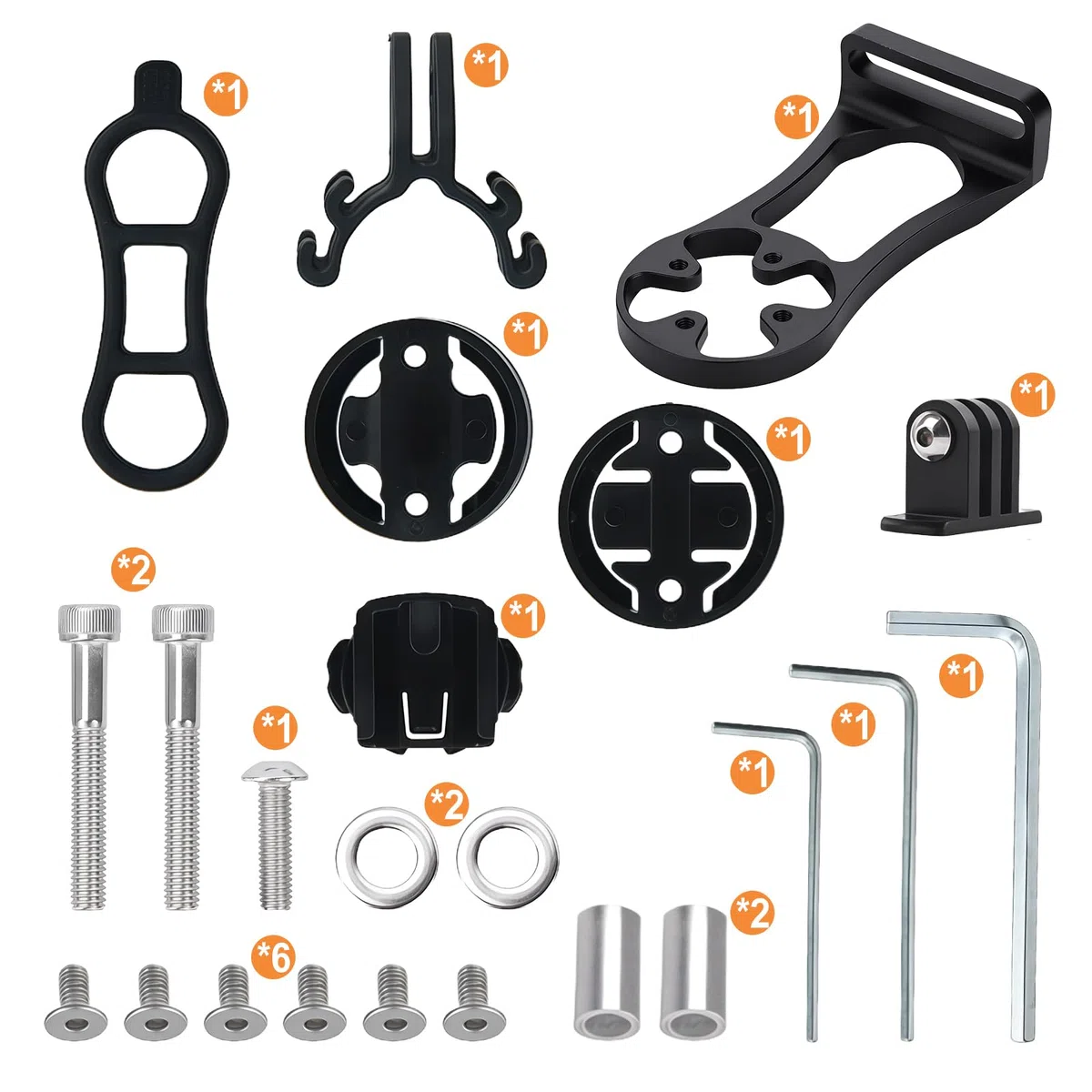 Supporto per Computer per Bicicletta, Manubrio in Lega di Alluminio, Regolabile Supporto per Bici Garmin Edge, Compatibile con Garmin Edge 25 130 200 500 510 540 810 1024, per Bici da Strada e Mountai