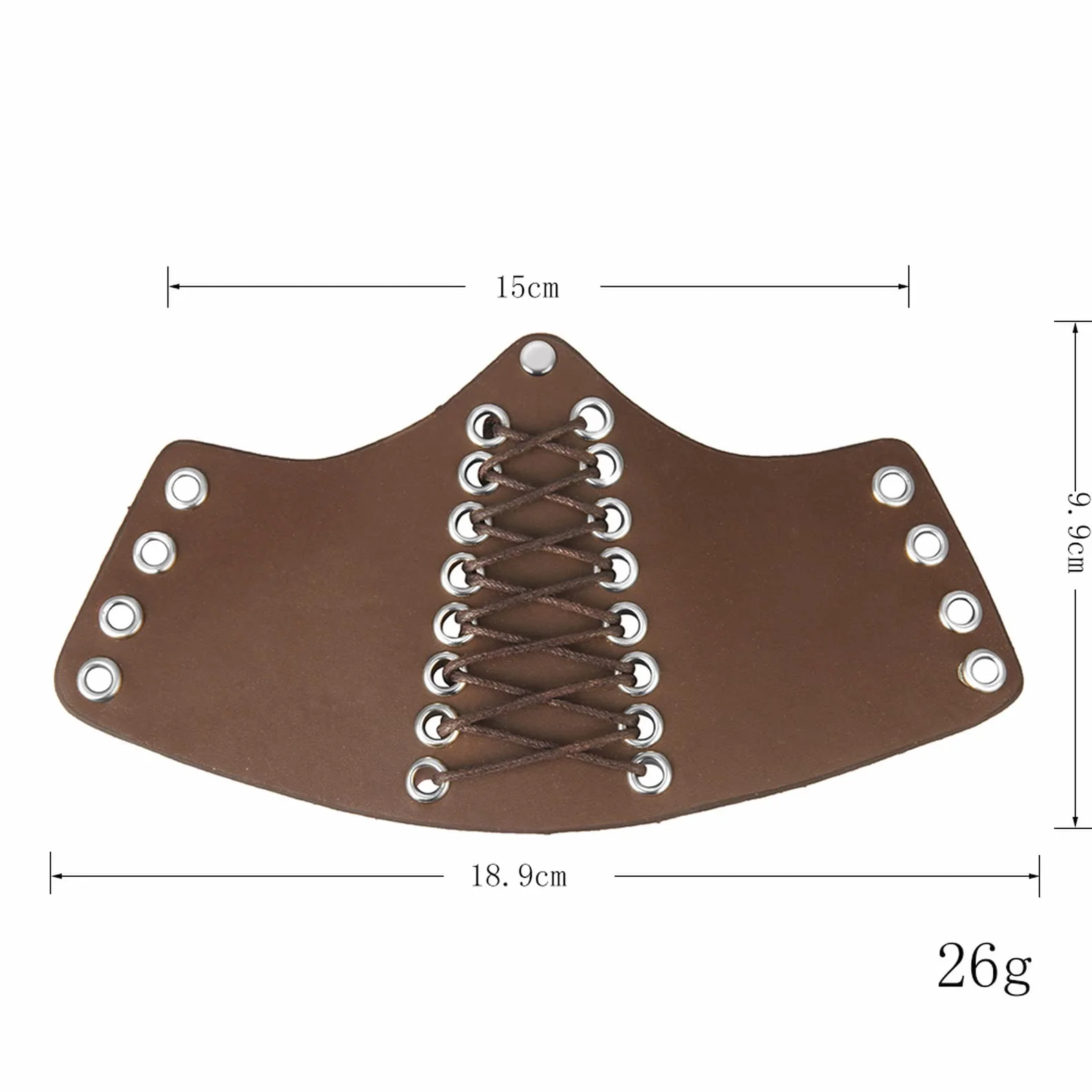 COSFAN Parabraccia in pelle per tiro con l'arco, bracciale regolabile con cinturino, protezione per braccio vichingo, protezione per polso ampia, armatura in pelle per uomo donna