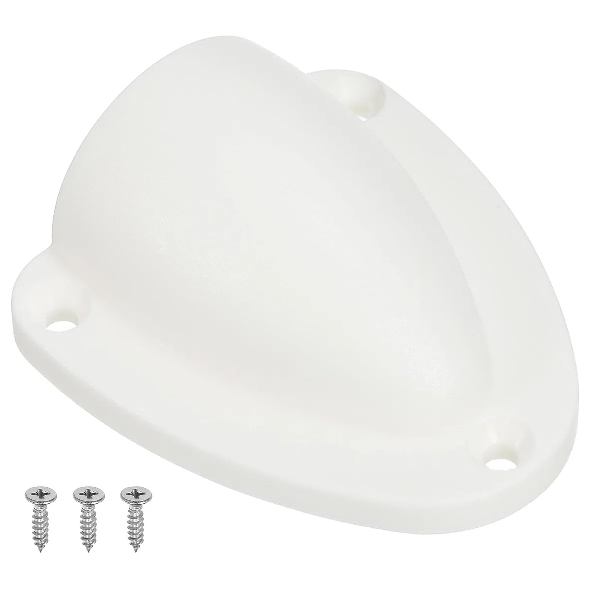 PATIKIL 2-15/32" Coperchio di Sfiato per Cavo in Nylon Marino, Tappo di Sfiato in Plastica a Conchiglia con Viti di Installazione per Yacht, Bianco