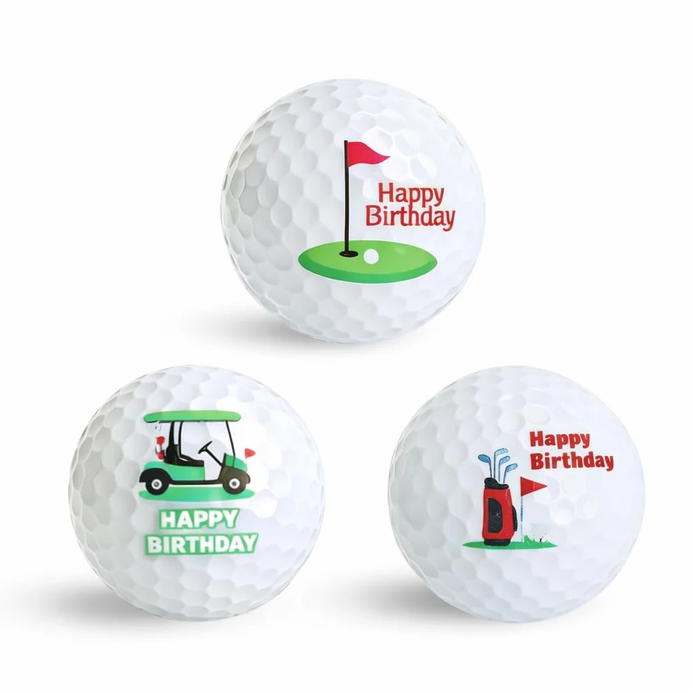 Golf Palline da Golf Personalizzate Happy Birthday Regalo Uomo Golfista Principianti