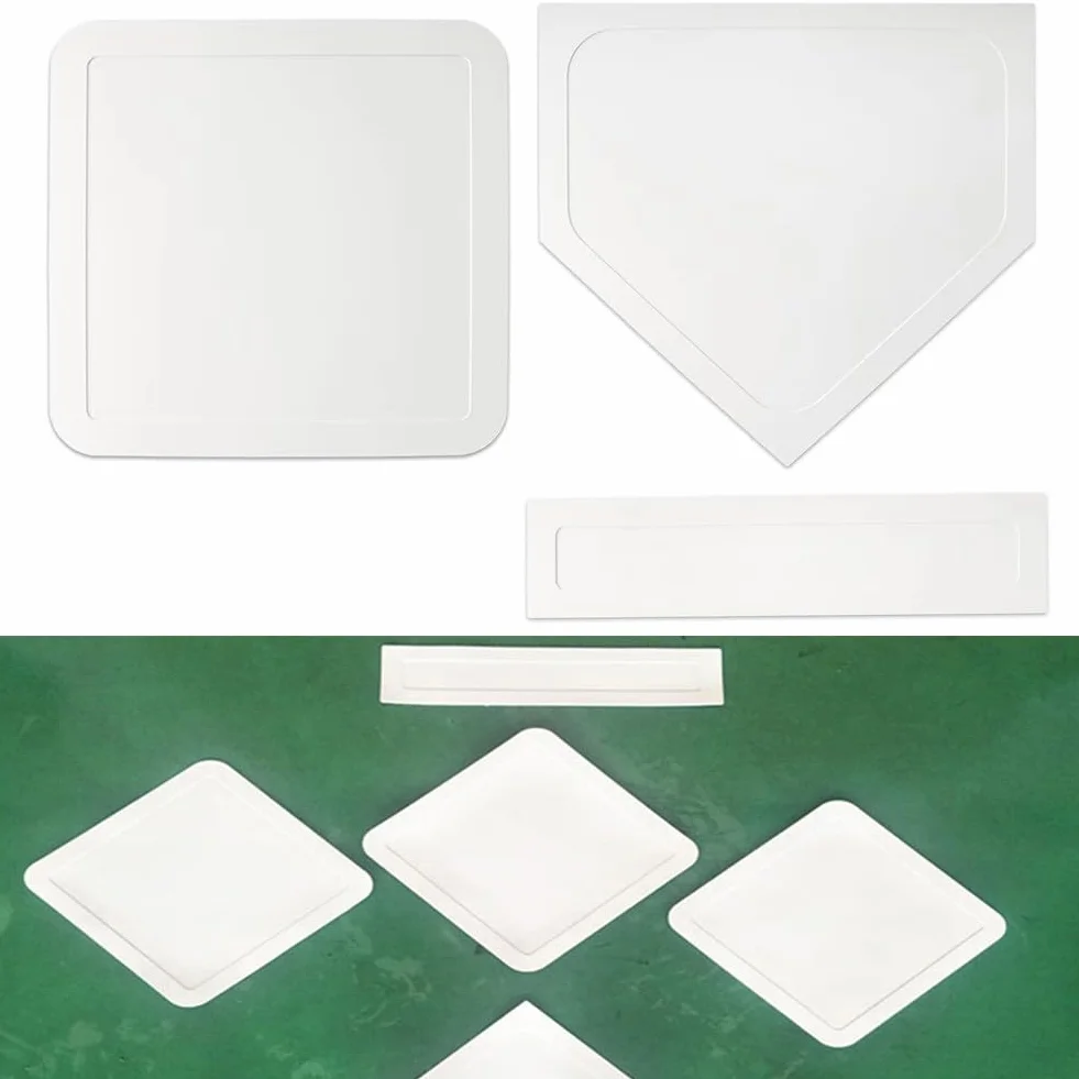 Set di base per baseball e softball, piatto, lancio e allenamento di base, attrezzatura per esercitazioni all'aperto, colore bianco