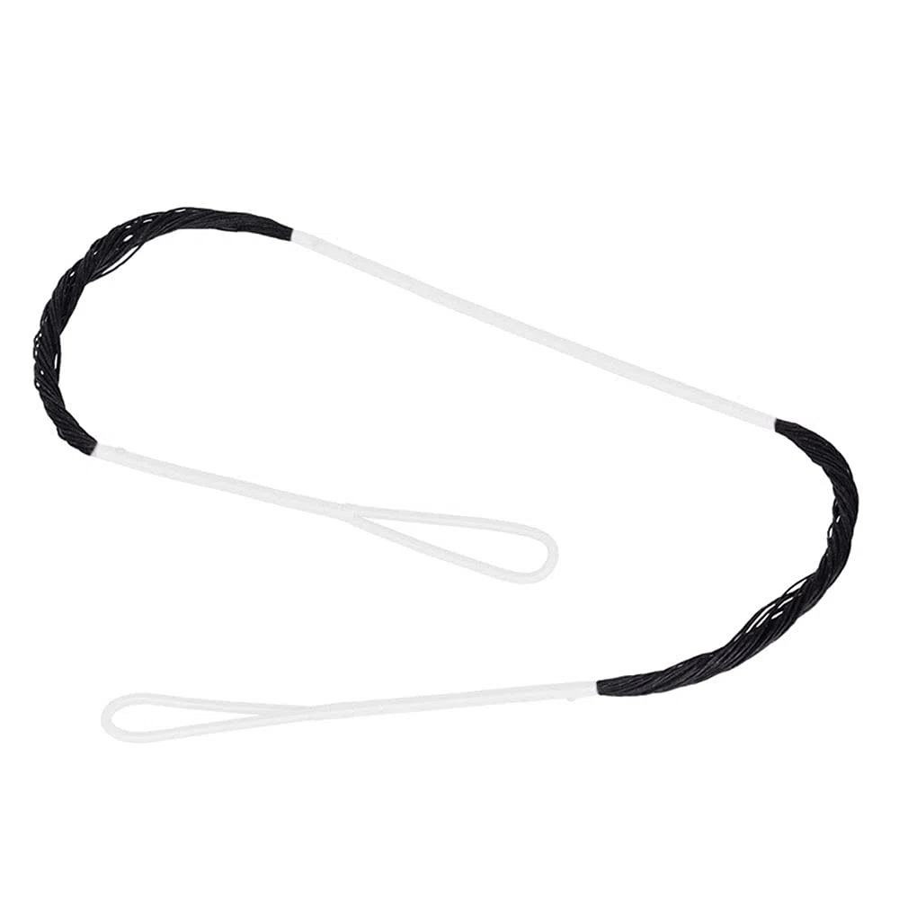 CRS-004C, Corda per Balestra, 66,5 cm, Peso di trazione: 79,4 kg, Fibra di Poliestere, Bianco e Nero