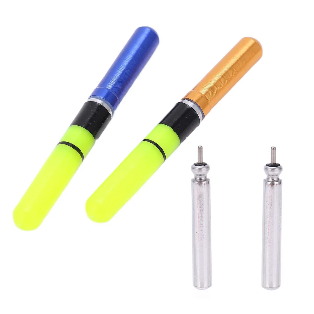 Galleggiante da Pesca Notturna 2 Pezzi Luci Elettroniche per Pesca Notturna Bobber Luminoso Accessori Pesca Notturna con LED Ricaricabile