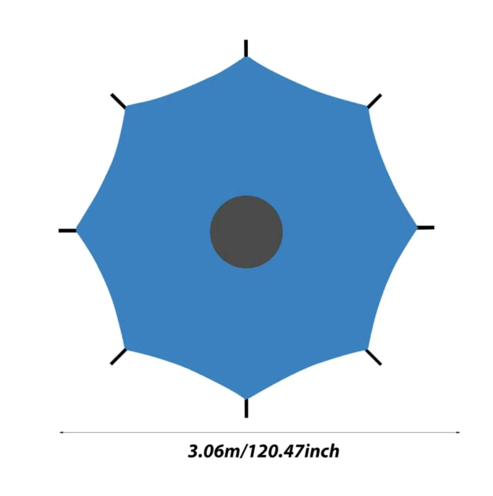 Copertura Parasole per Trampolino, Ø 183 244 305 366 427 cm Copertura per Trampolino, Copertu-ra Superiore per T-rampolino, Resistente ai Raggi UV & Impermeabile