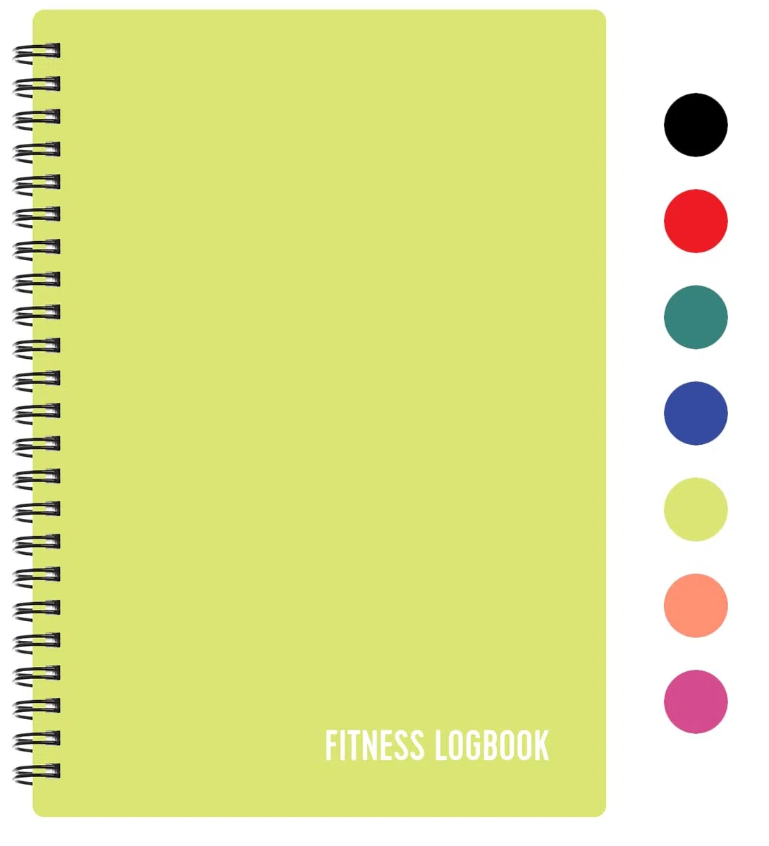 Registro fitness – Registra 150 allenamenti – carta spessa e copertina resistente – A5 – Diario di allenamento senza data, diario di registro pianificatore – traccia perdita di peso, aumento