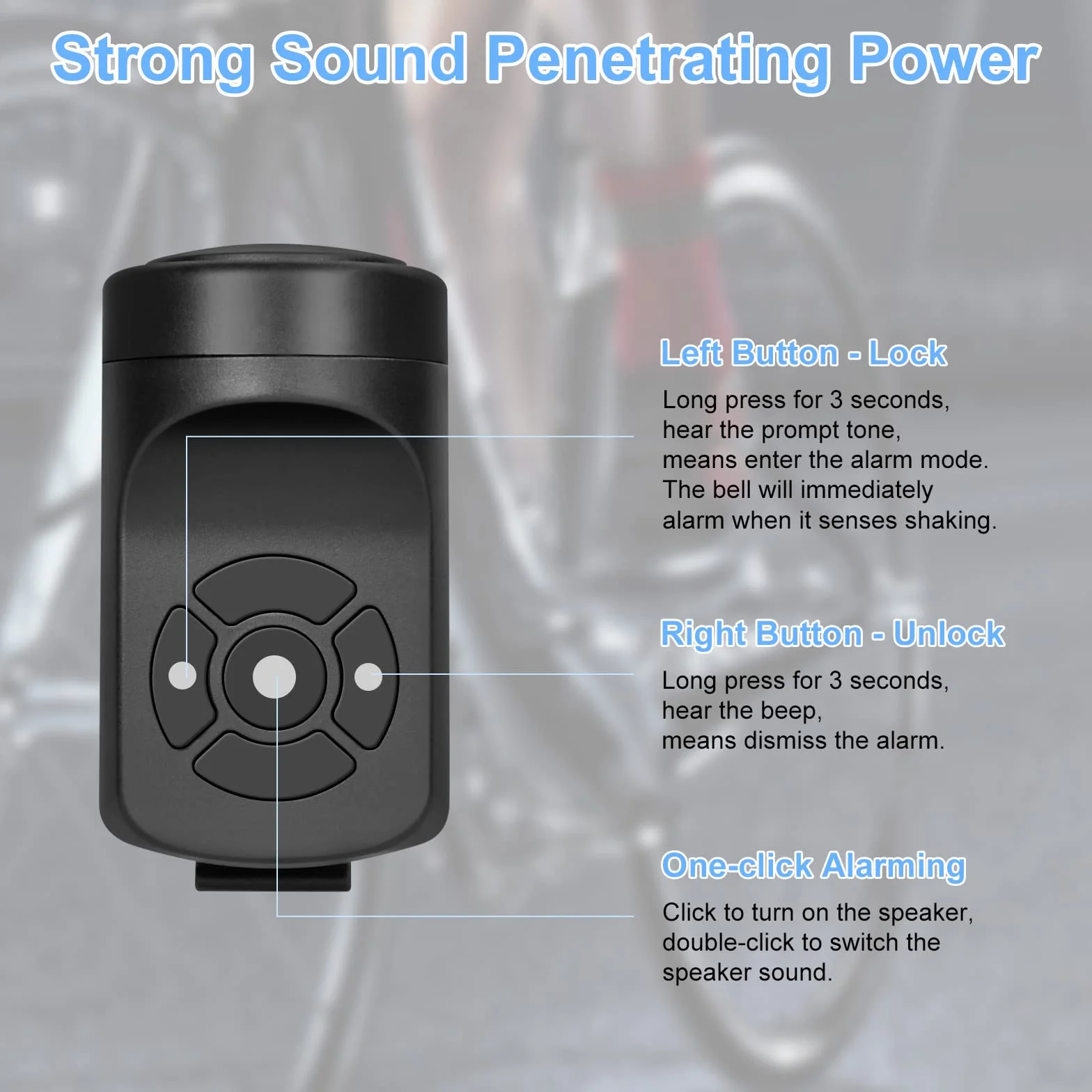 Flintronic Campanello Elettrico per Bicicletta, Campanello Bici Impermeabile IPX4, Campanello Bici Elettronico, Campanello per Bicicletta Elettrico, 22.2-31.8 mm per Ciclismo Scooter MTB BMX, Nero