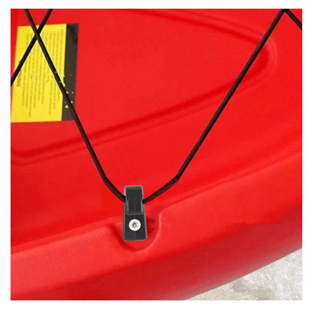 Ganci di Ancoraggio,30 Pcs J Forma Nylon Nero Ancoraggio Ganci,Multi Purpose Durevole Ad Alta Resistenza Clip Nylon Nero Gancio di Ancoraggio per Barca Canoa Bungee