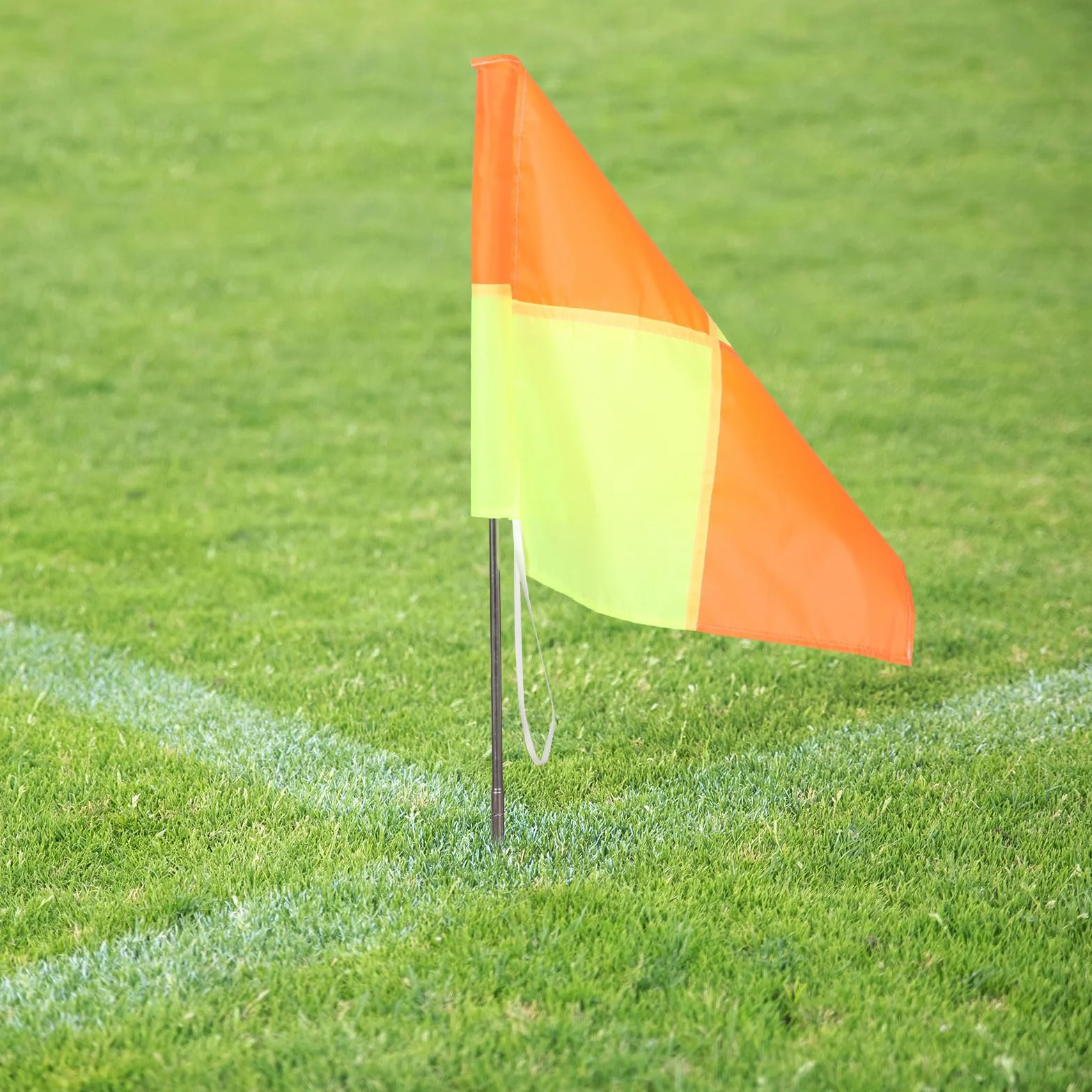 Bandierine d'angolo per campo da calcio gialle e arancioni - Attrezzatura arbitrale