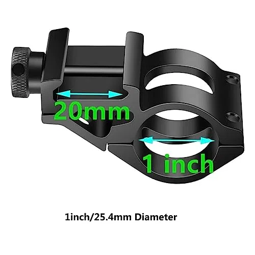 ACEXIER Attacco Picatinny Offset da 1" per Torcia elettrica