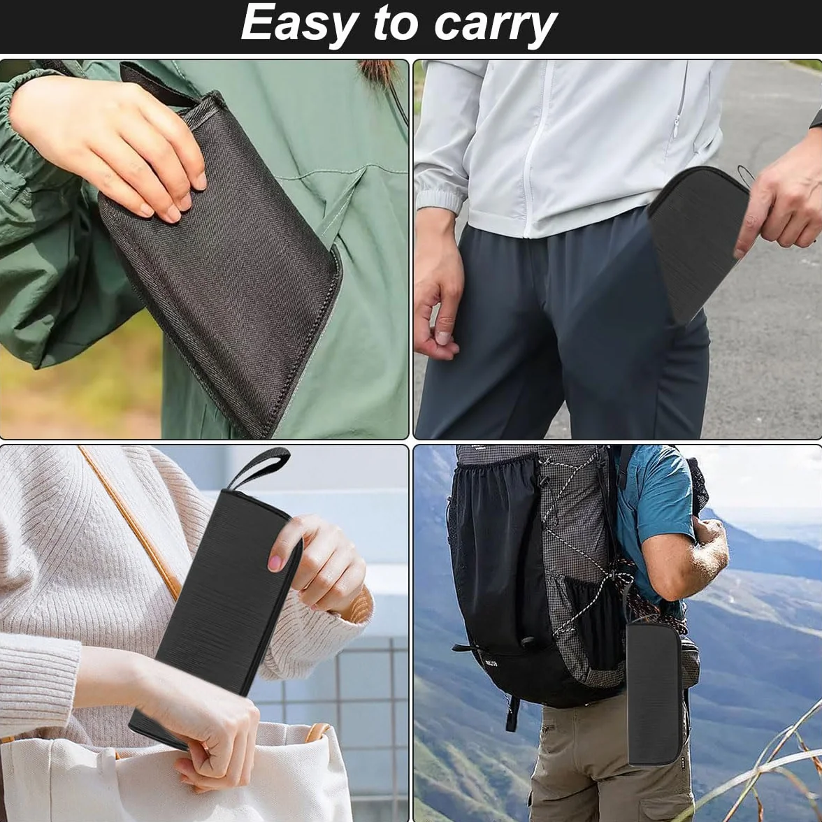 Sgabello da Campeggio Pieghevole Portatile Mini Leggero da Pesca (Nero)