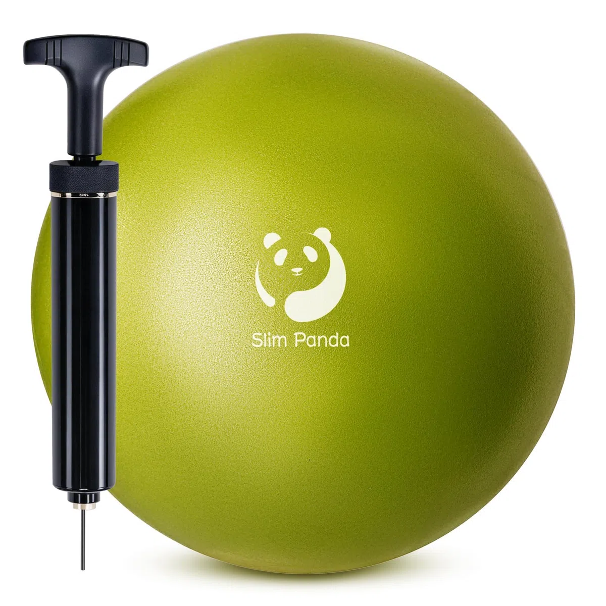 Slim Panda Palla Pilates Piccola,23-25cm Anti Scoppio Antiscivolo Palla Ginnastica con Pompa,Soft PVC Palla da Yoga per Fitness(Ugello di Gonfiaggio Anti-perdita)