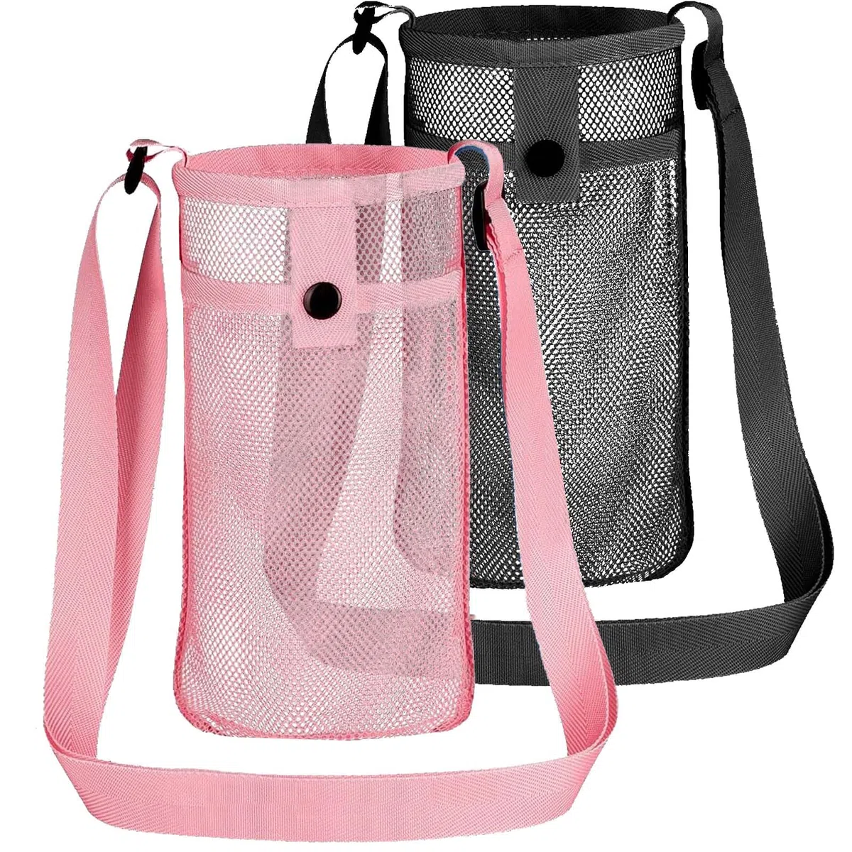 Protezione per Bottiglia D'acqua,2 PCS Borsa per Bottiglia, Portabottiglie, Tracolla Regolabile/Portatile, per Bottiglia D'acqua/Portaborraccia per Campeggio Ciclismo Trekking