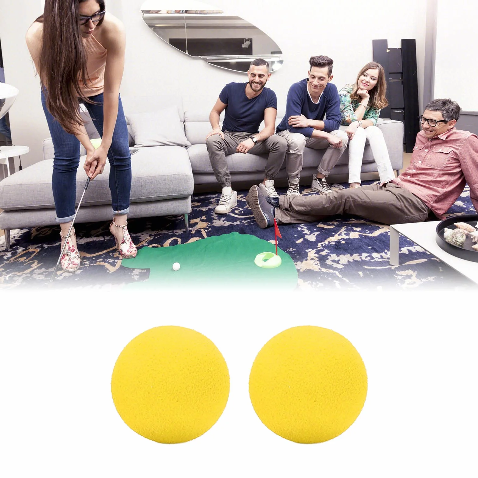 Confezione da 30 Palline da Golf in Schiuma Eva da 21,5 Mm Palline da Golf in Schiuma Morbida per Allenamento Indoor e Outdoor