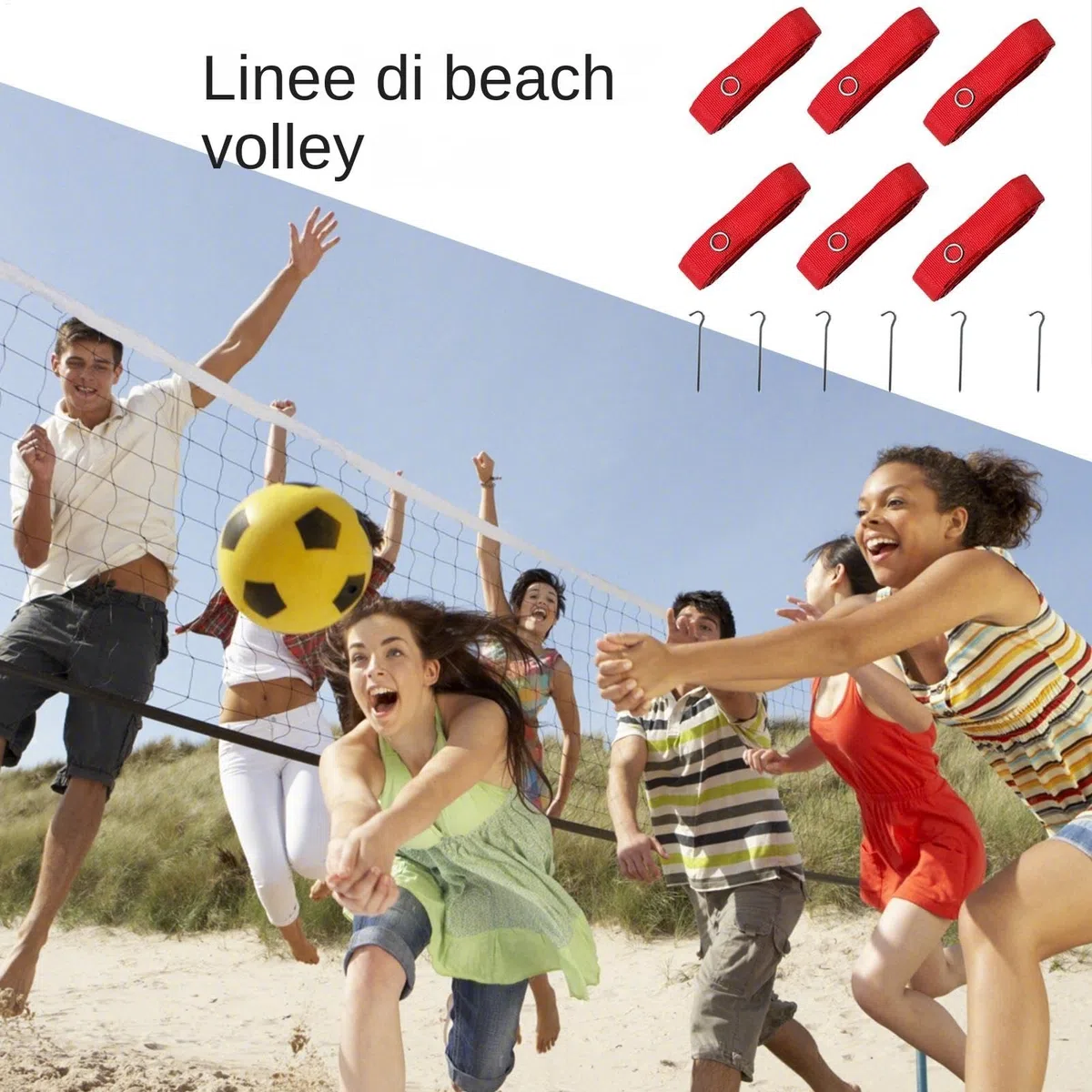 Corde Dimensioni Pallavolo - Indicatori Bordo Campo, Dimensioni Campo Pallavolo | Corde Da Pallavolo Resistenti Agli Agenti Atmosferici Corde Da Spiaggia Perimetrali, In Acciaio Leggero Cord