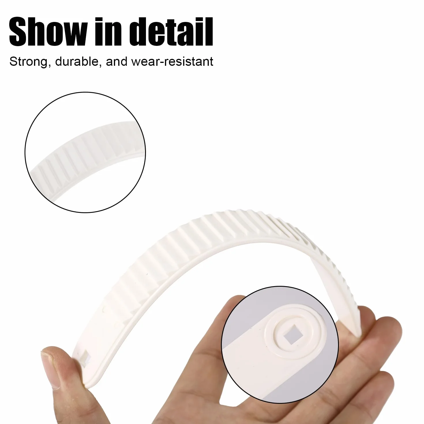 BOXOB 4pz Cinghie per Attacchi Snowboard, 17,5x2,1cm Elevata Elasticità Ricambio Attacchi con Cinturino da Snowboard con Viti Dadi Rondelle per Pattini e Attrezzatura Sportiva