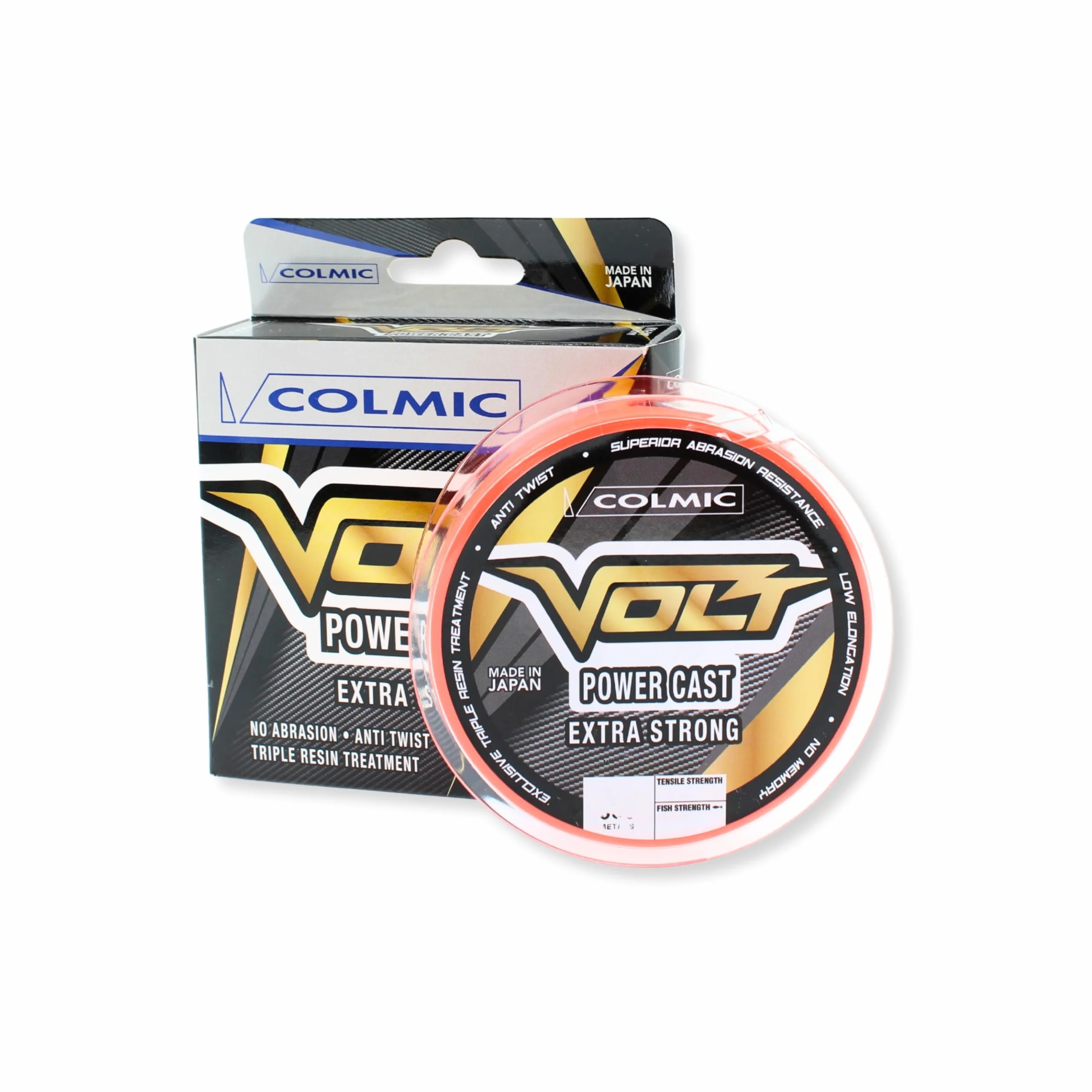 Colmic VOLT Power Cast – Monofilo da Pesca Made in Japan per Surfcasting e Mare – Extra Strong, Alta Visibilità, Anti Twist, Fluorine Triple Resin - Prodotto Ufficiale Colmic