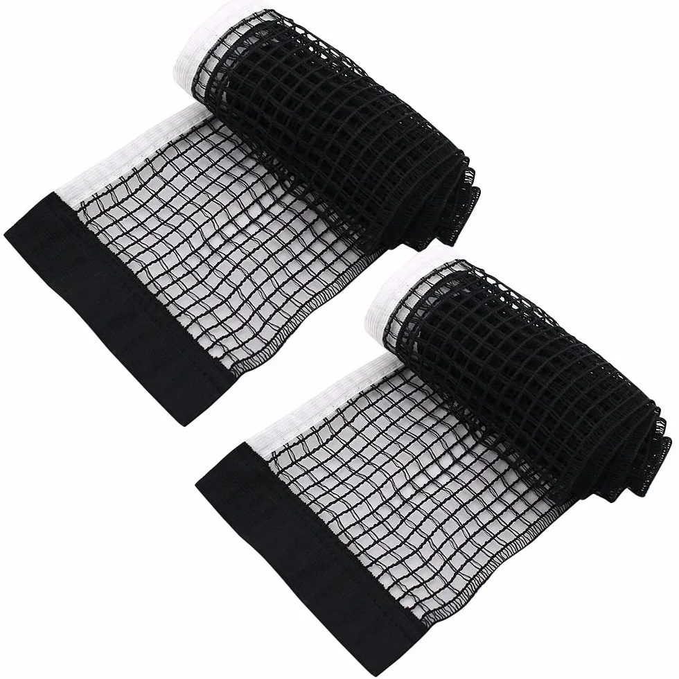 Rete da Ping Pong Accessori da Tavolo，2 Pezzi Rete per Tavolo Ping Pong di Ricambio in Poliestere Reti da Tennis per Tavolo Portatile per Uso Interno/Esterno