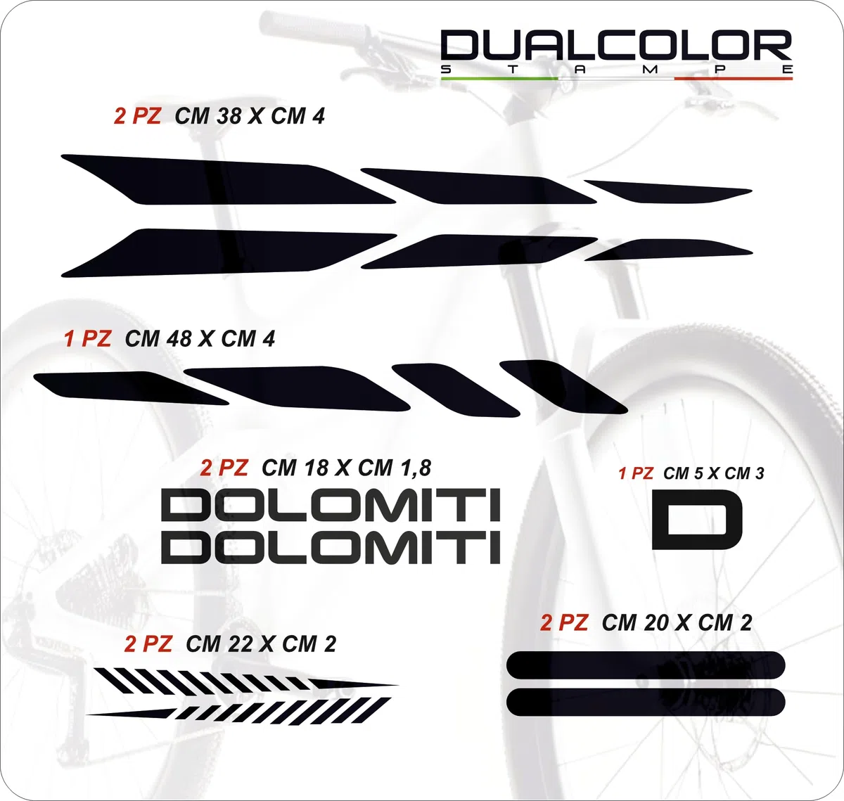 Set 10 Adesivi Stickers Decal Telaio Bici Bicicletta adesivi telaio MTB Universale Protezione COD. B0170 (BLU 53)