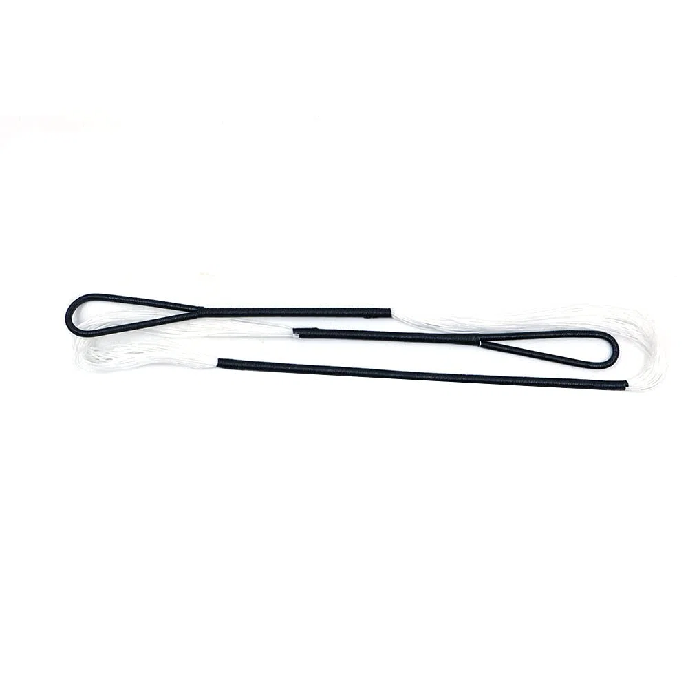 CRS-004C, Corda per Balestra, 66,5 cm, Peso di trazione: 79,4 kg, Fibra di Poliestere, Bianco e Nero