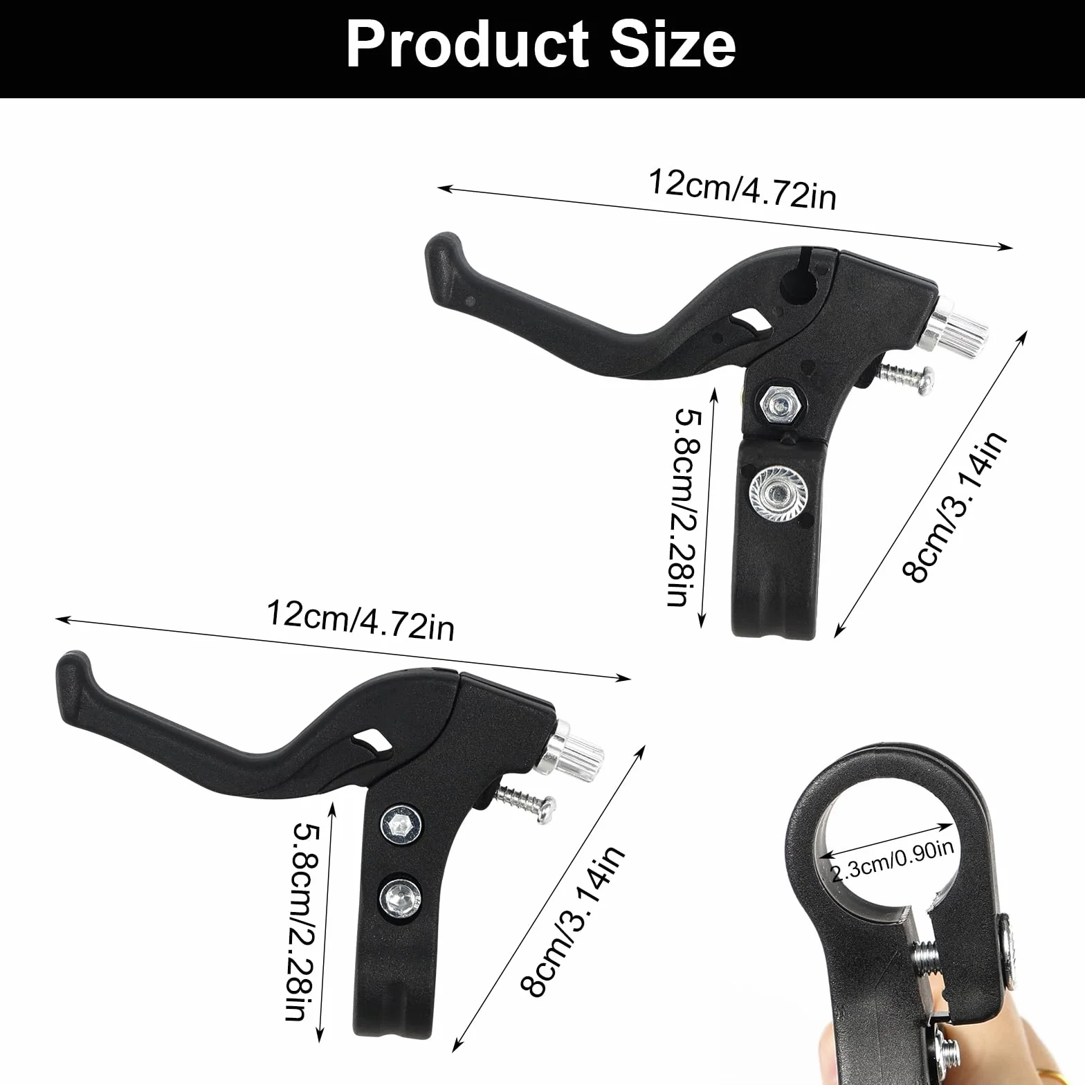 DELAESI Leva Freno Bicicletta 1 Coppia Leve Freno Bicicletta Bambini Freni di Ricambio Leva Freno Accessori Bicicletta per Road Bike Maggior Parte Biciclette