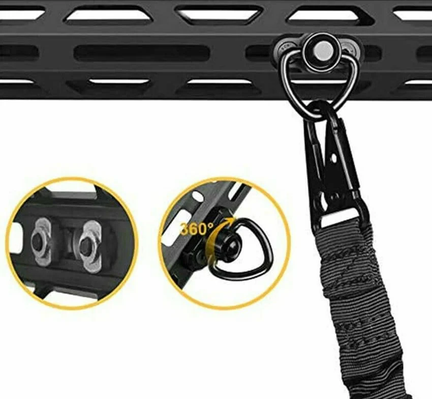 ACEXIER 2PCS Adattatore per Montaggio a Perno Girevole Mlok Rail Quick Release QD Sling Swivel Mount