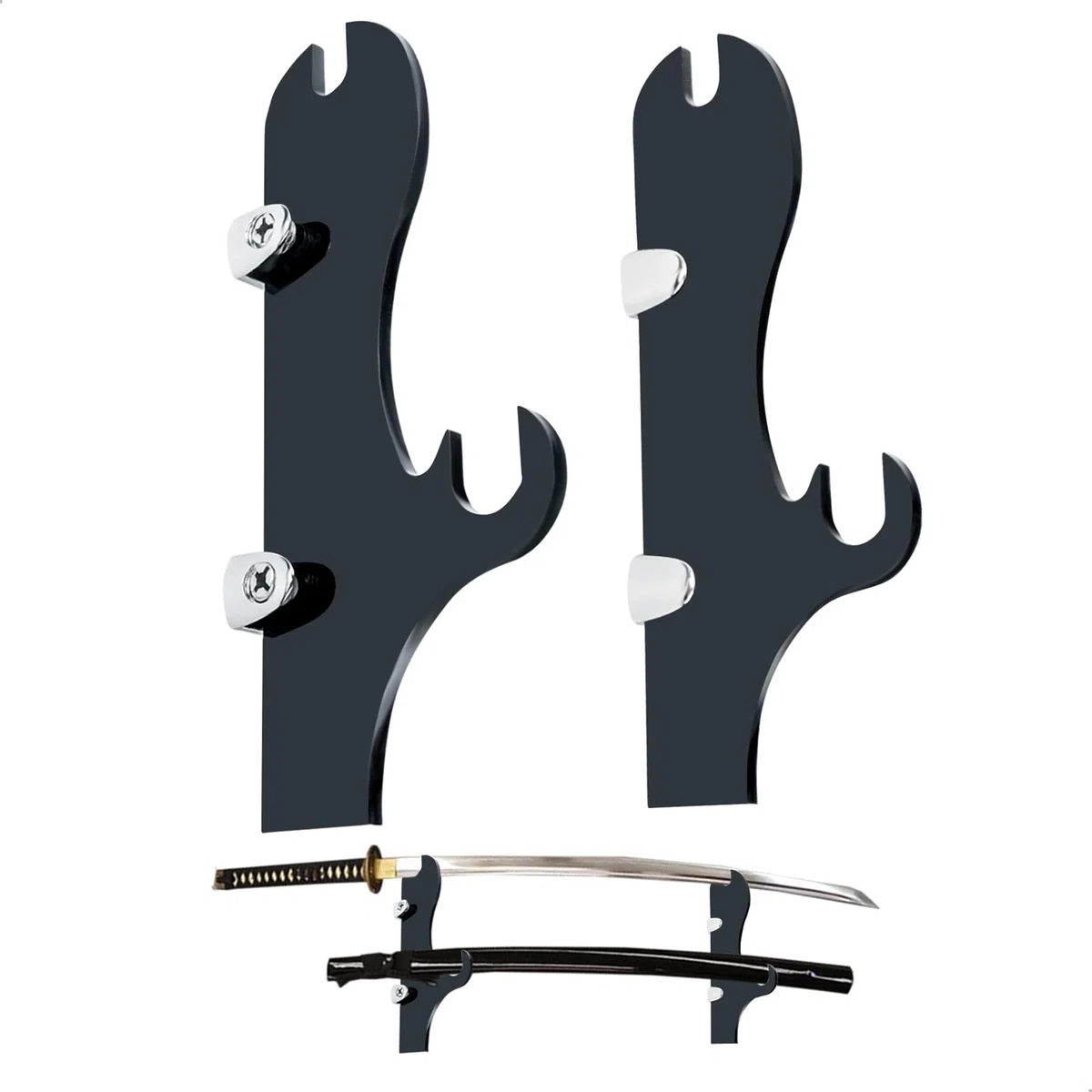 Porta Katana da Muro, Porta Katana, Spade Laser Porta Katana Supporto Muro, Acrilico Supporti Espositore Supporto per Spada Samurai Sword Wakizashi Weapon Rack