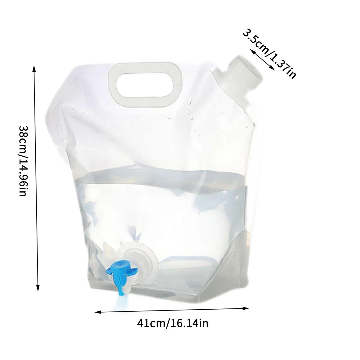 Contenitore per acqua da campeggio con rubinetto - Sacchetto di stoccaggio 'acqua esterno 5L/10L | Contenitore per acqua pieghevole | Serbatoio d'acqua pieghevole per campeggio,