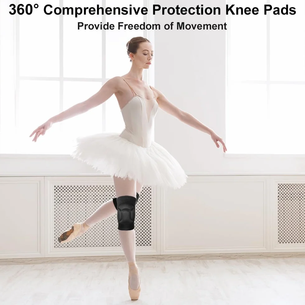 flintronic Ginocchiera Pallavolo, 1 Paio Ginocchiere di Protezione, Ginocchiere Morbide, Ginocchiera Antiscivolo con Spessa Spugna, Protezione del Ginocchio Sport per Danza, Pallavolo, Calcio, Yoga-M