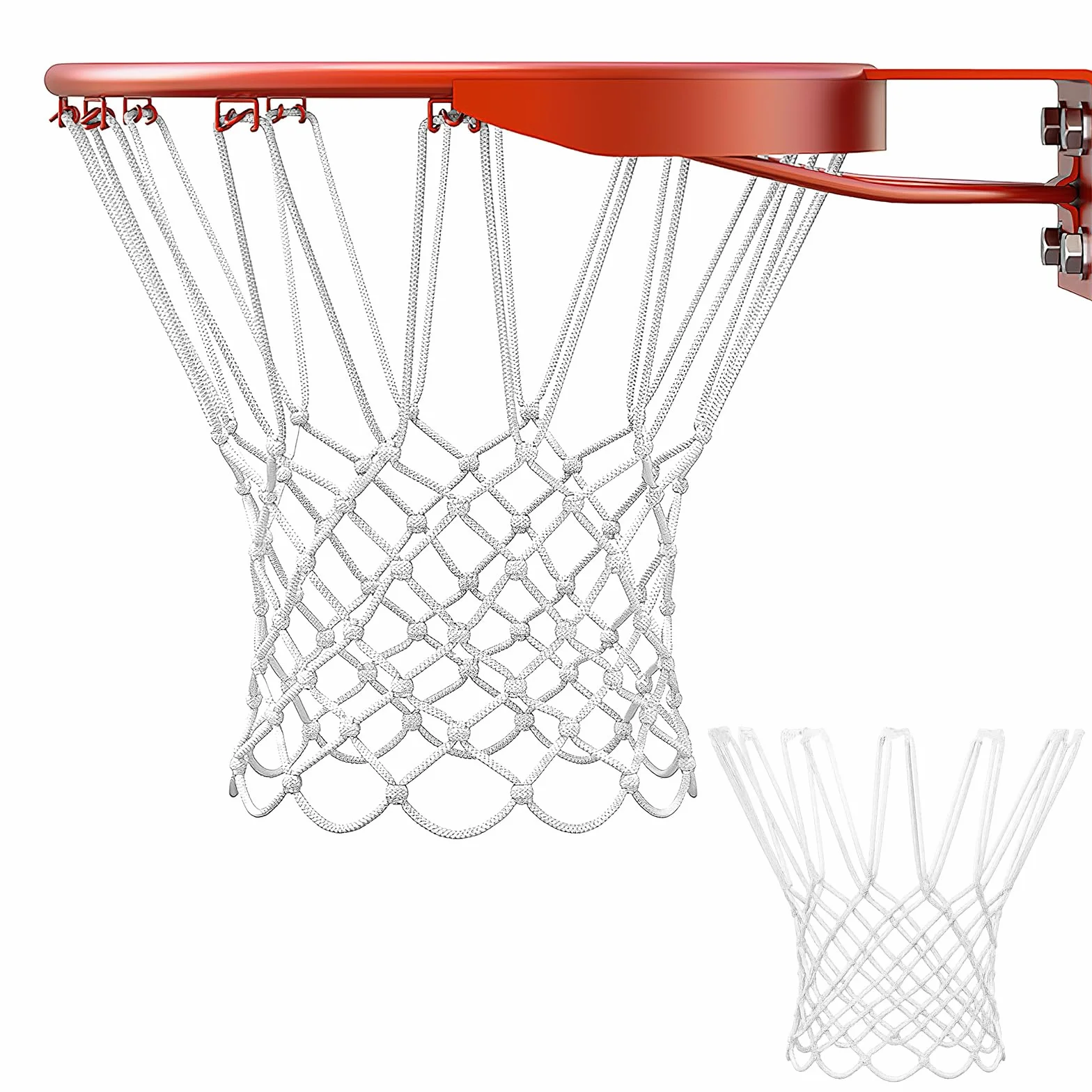 Rete da Basket 2 Pezzi Rimovibile, Ricambio Professionale per Canestri Interni ed Esterni