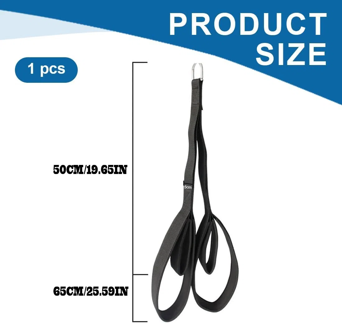 IKOPFLN Corda per Tricipiti con Cavo, Fissaggi per Pull Down con 2 Lunghezze (65cm e 50cm), Cinghie per Estensione Tricipiti, Attrezzatura Palestra per Allenamento a Casa
