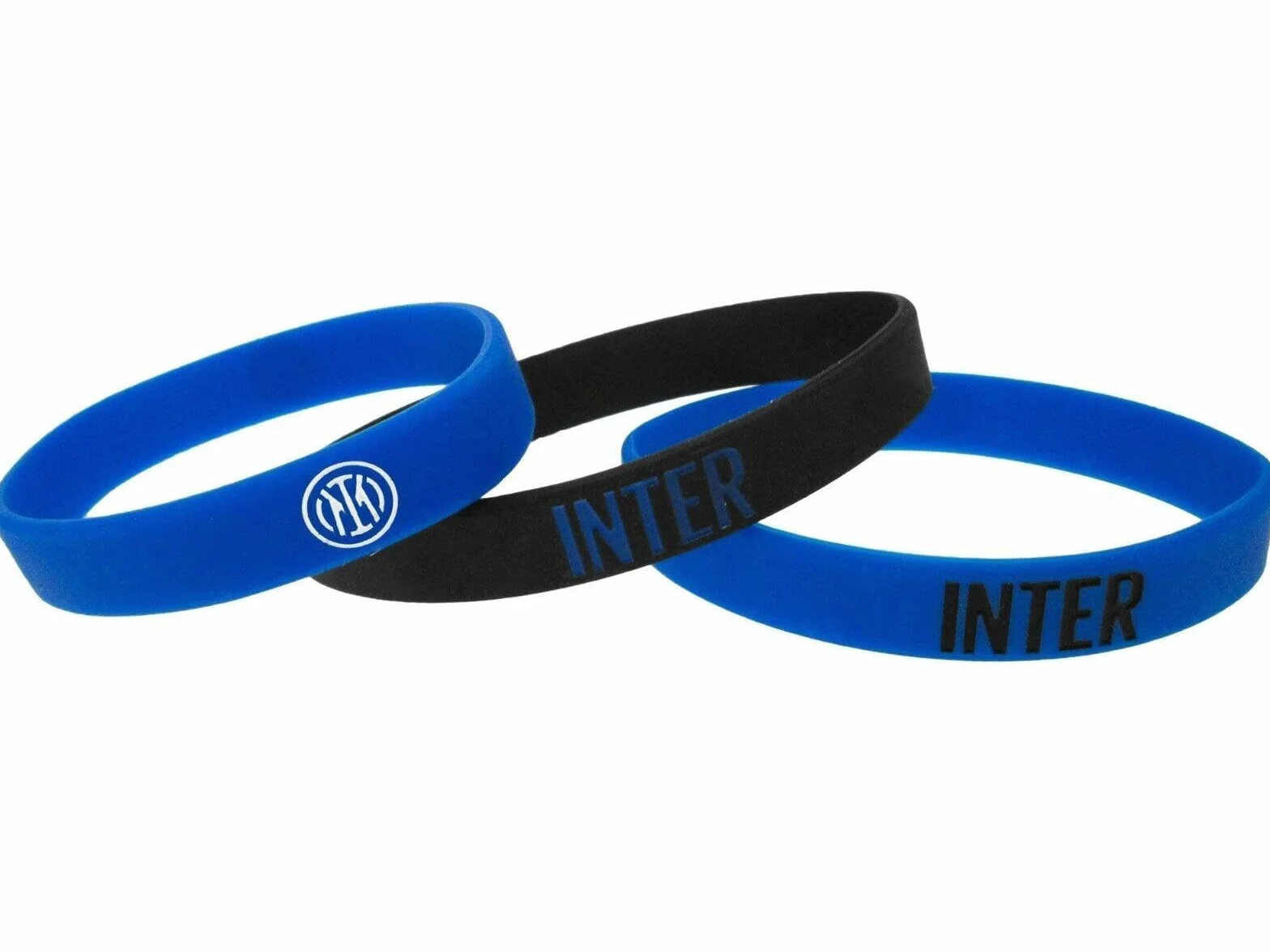 Tris Braccialetti F.C.Inter Prodotto Ufficiale Calcio Serie A Nero Azzurro