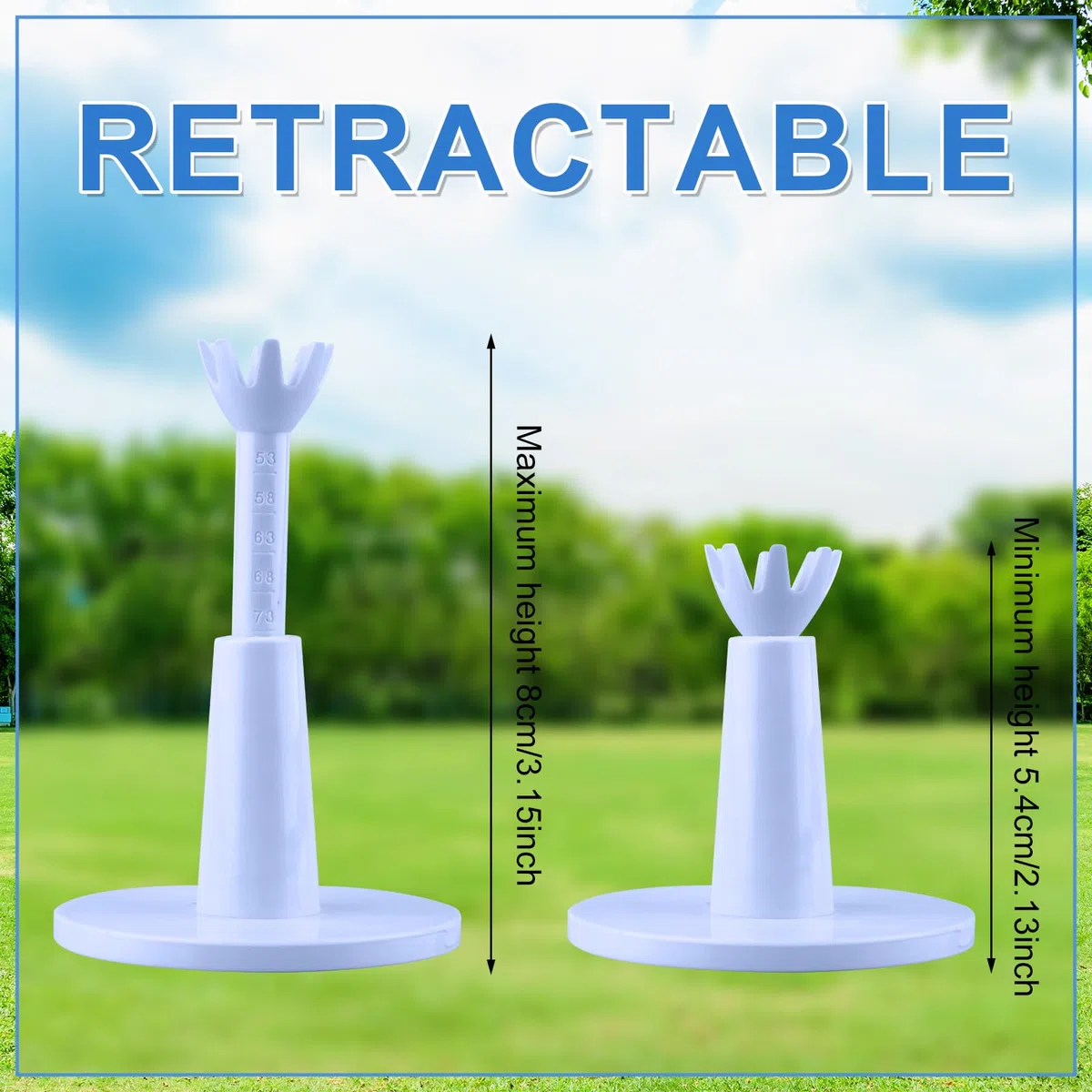 BOXOB 2 Pezzi Tee da Golf Regolabili, Tee Simulatore di Golf per Tappetino da Campo Pratica Piolo a Sfera Flightpatch Accessorio per Allenamento per Golfisti Uomini