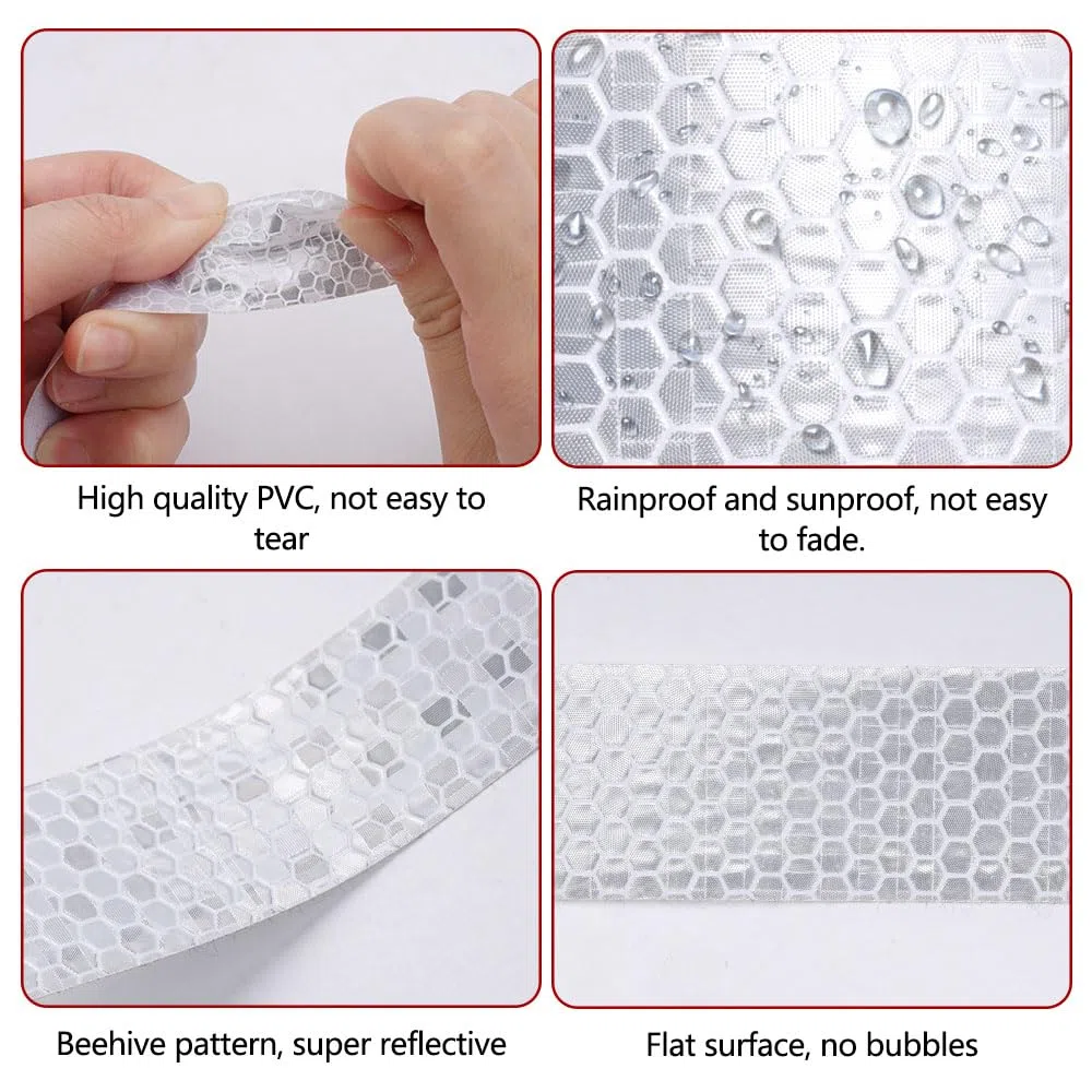 23m x 2.5cm Waterproof Reflective Tape Self-Adhesive for Bicycle Vehicles Cars