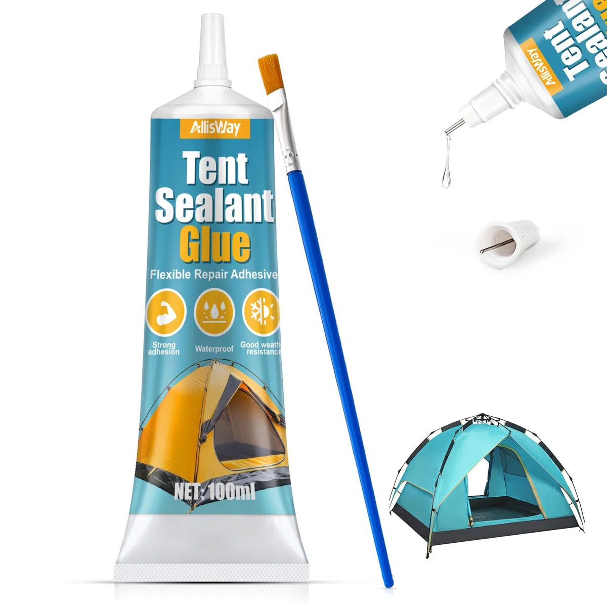 Colla per PVC, Sigillante per Tende, Colla per Gomma, Cuciture per Tende, Adatto per Tende, Tendalini, Zaini, Gommoni, Impermeabili, Flessibile e Resistente, 100 ml
