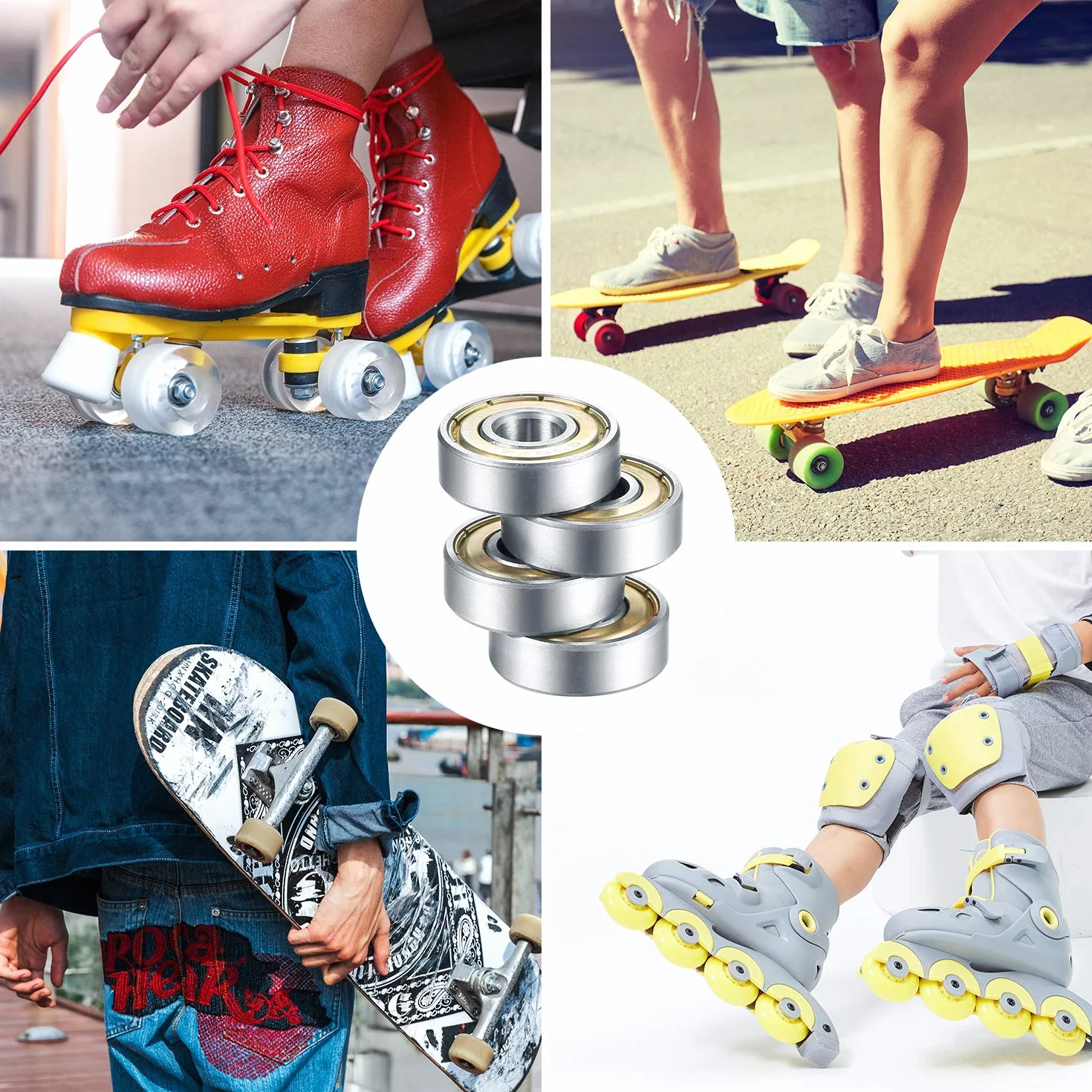 Cuscinetti a Sfera 608 ZZ 8x22x7 mm per Skateboard Rollerblade Longboard