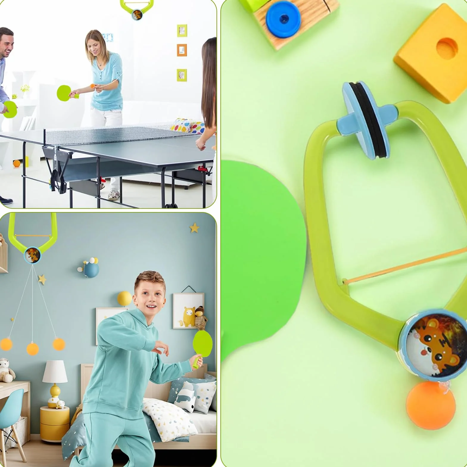 Set Allenatore Ping Pong Regolabile Sospeso Indoor Accessori Tennis Tavolo