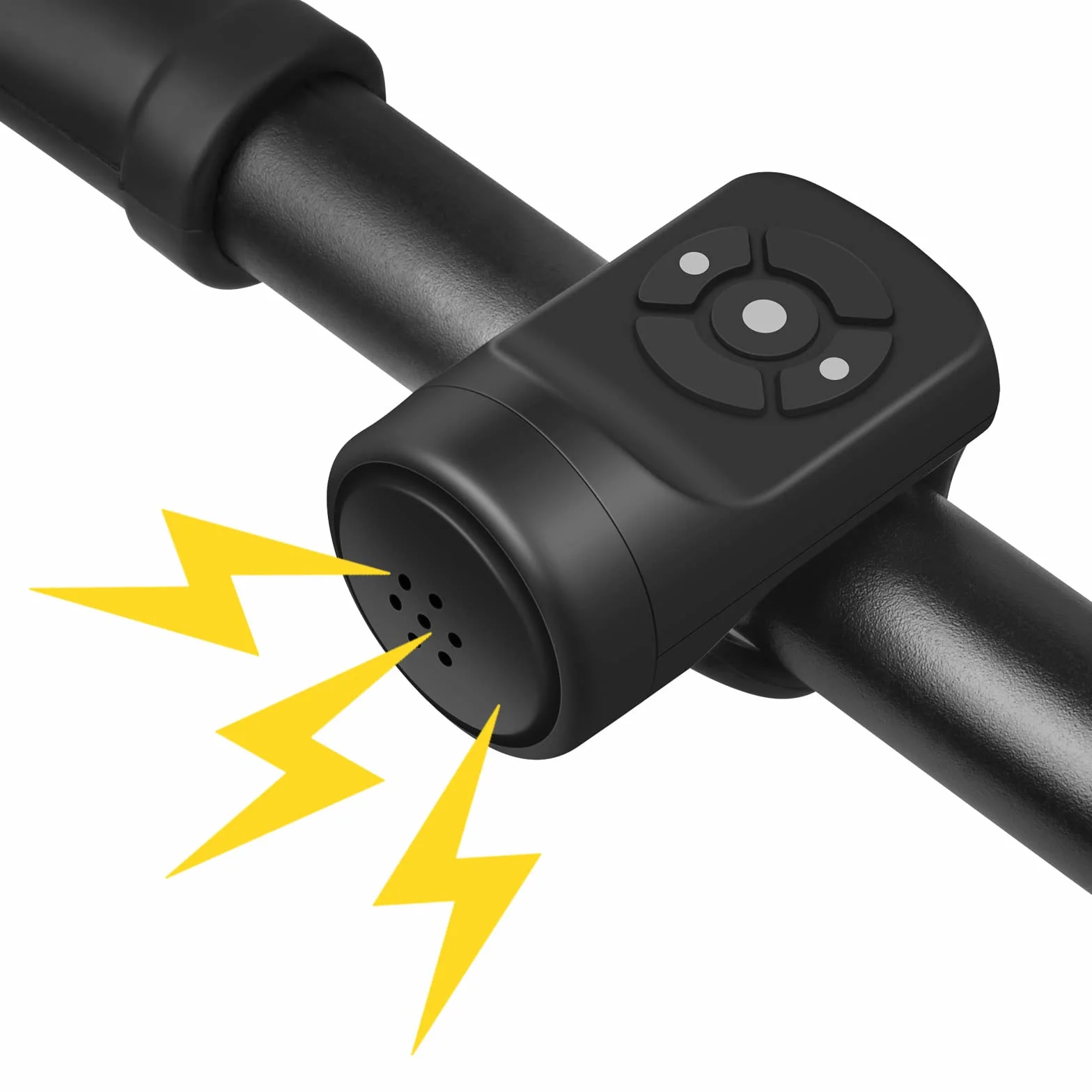 Flintronic Campanello Elettrico per Bicicletta, Campanello Bici Impermeabile IPX4, Campanello Bici Elettronico, Campanello per Bicicletta Elettrico, 22.2-31.8 mm per Ciclismo Scooter MTB BMX, Nero